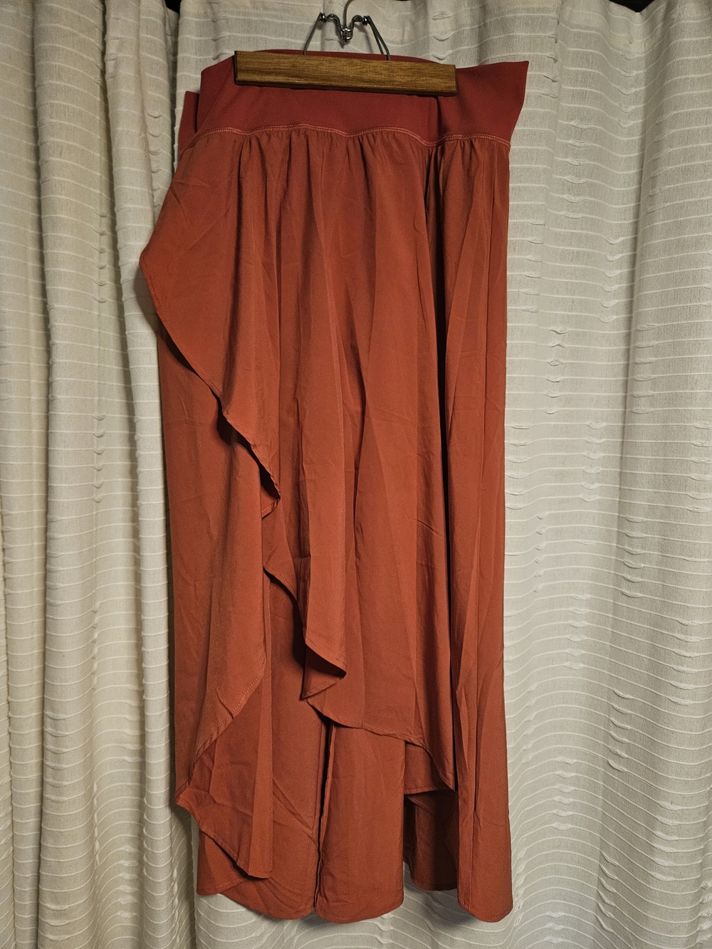 Heathyoga Womens Asymmetric Ruffle Maxi Skirt